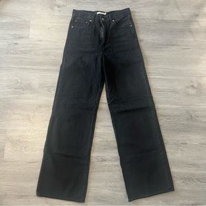 Levi’s Ribcage Wide Leg Jeans - Black Wash - 29” Width x 34” Inseam